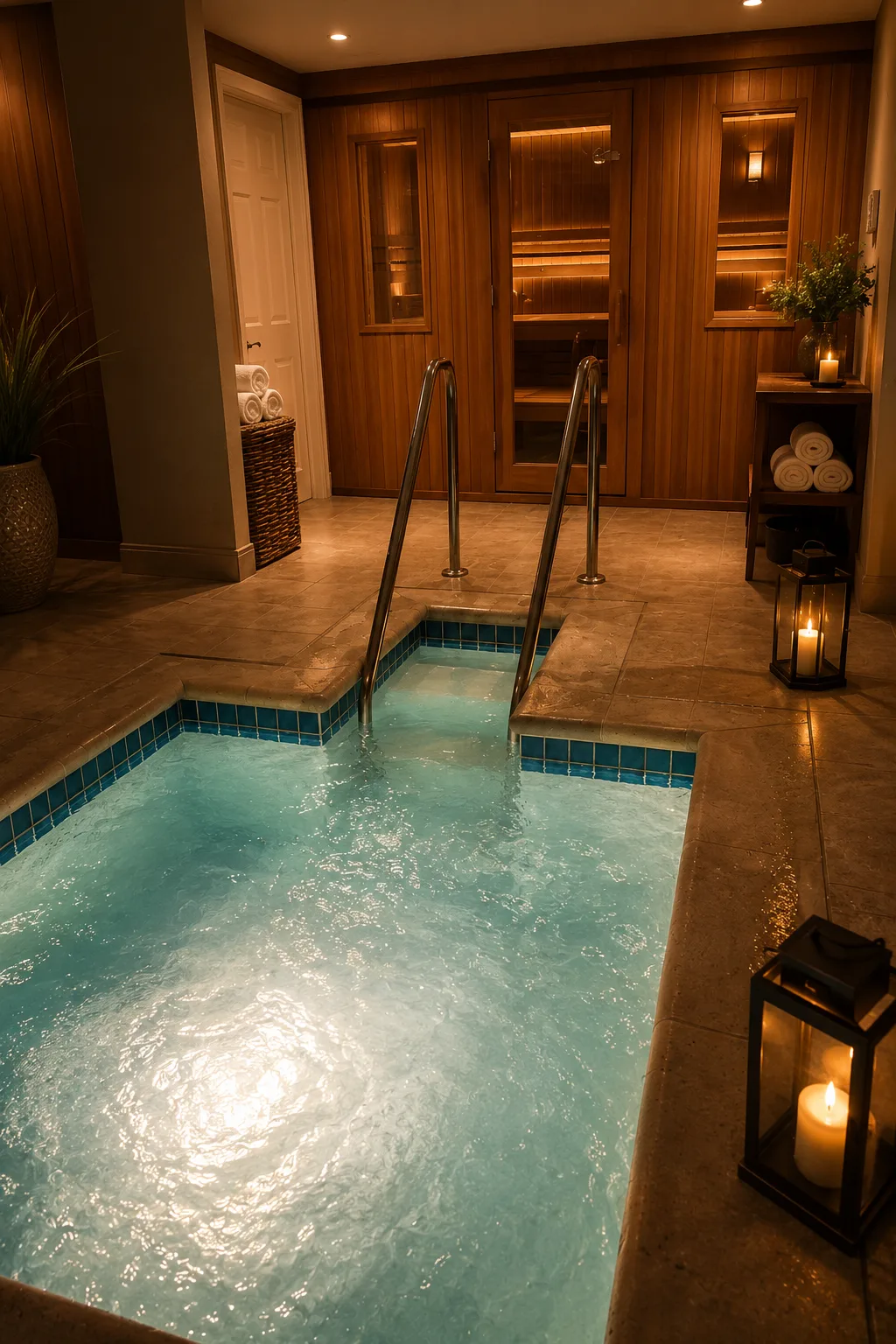 Private jacuzzi and sauna suite